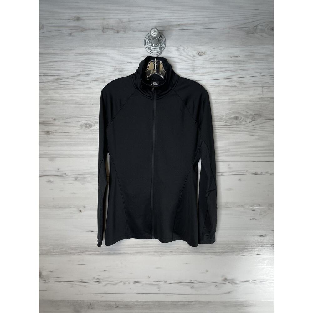 Oakley Jacket Womens Medium Black‎ Full Zip Lightweight Activewear 511669 FA16